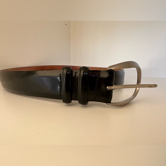 Nicolas black genuine leather belt size 42 - Picture 2 of 7